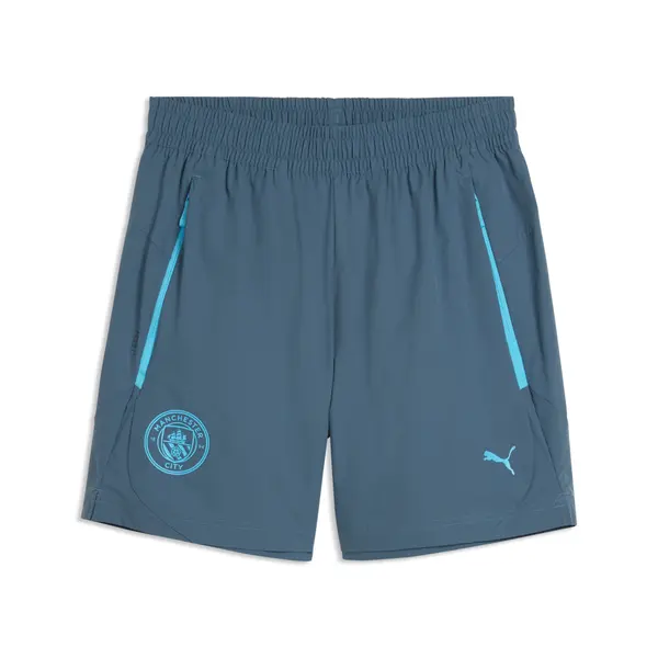 PUMA Manchester City PUMATECH Relaxed Woven Shorts Men, Sport, Evening Sky/Luminous Blue, S
