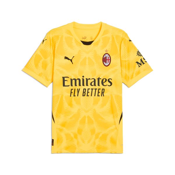 PUMA Men's Puma AC Milan 24/25 Goalkeeper Short Sleeve Jersey, Yellow, Size XS, Sport
