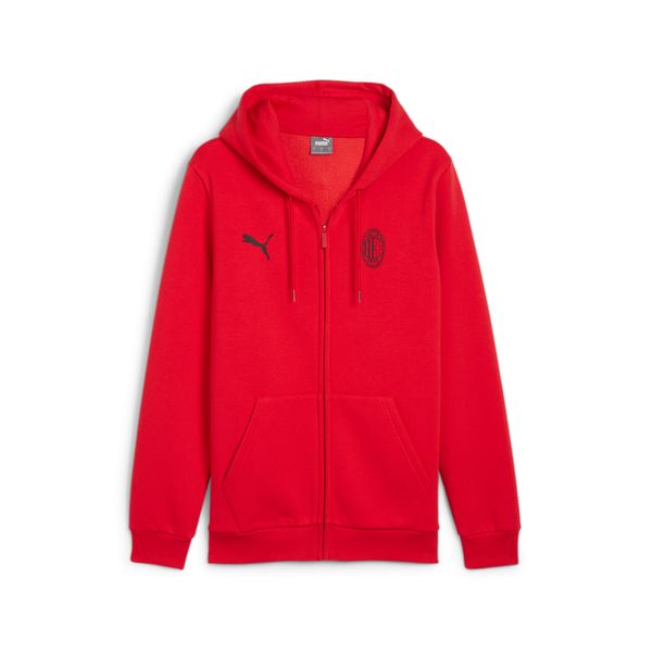 PUMA Men's Puma AC Milan ftbl ESSENTIALS Hooded Jacket, Red, Size XS, Sport