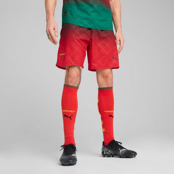 PUMA Men's Puma AC MILAN x OFF-WHITE™ Authentic Shorts, Red, Size XL, Clothing