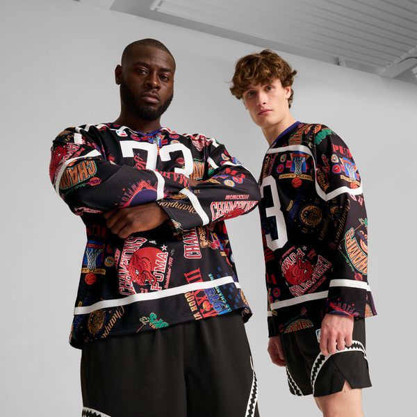 PUMA Men's Puma Bandwagon Basketball Jersey, Black, Size XL, Clothing