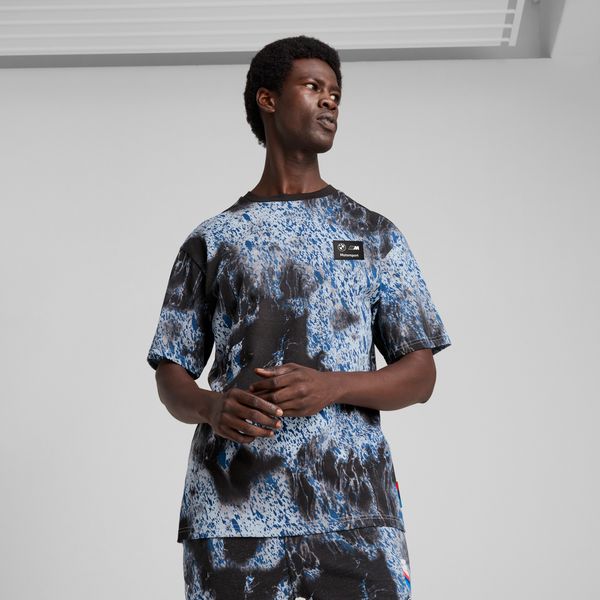 PUMA Men's Puma BMW M Motorsport Colour Splash All-over Print T-Shirt, Black, Size S, Clothing
