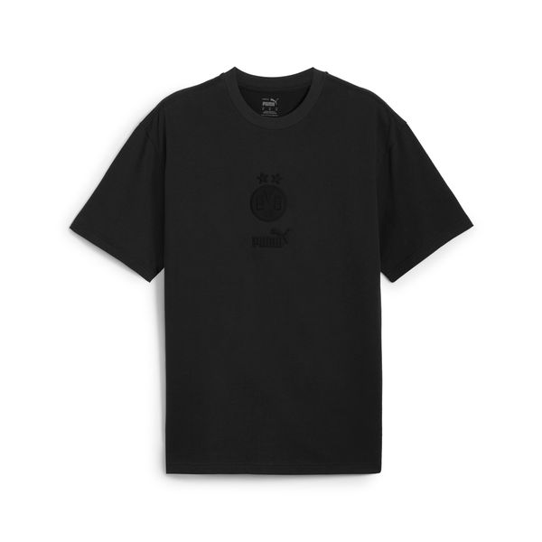 PUMA Men's Puma Borussia Dortmund ftbl MONOCHROME T-Shirt, Black, Size L, Sport