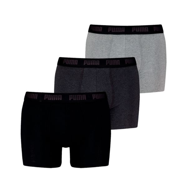 PUMA Men's Puma Boxer Briefs 3 Pack, Gray, Size 2, Clothing