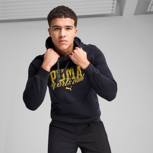 PUMA Men's Puma Class Hoodie, Blue, Size S, Clothing