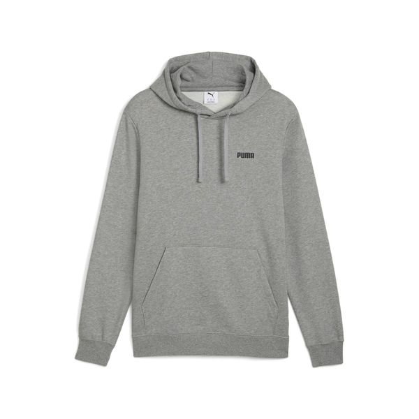 PUMA Men's Puma Essentials Small Logo Hoodie, Gray, Size XXL, Clothing