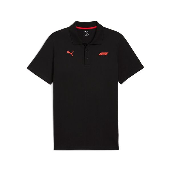 PUMA Men's Puma F1® Essentials Polo T-Shirt, Black T-Shirt, Size M T-Shirt, Clothing