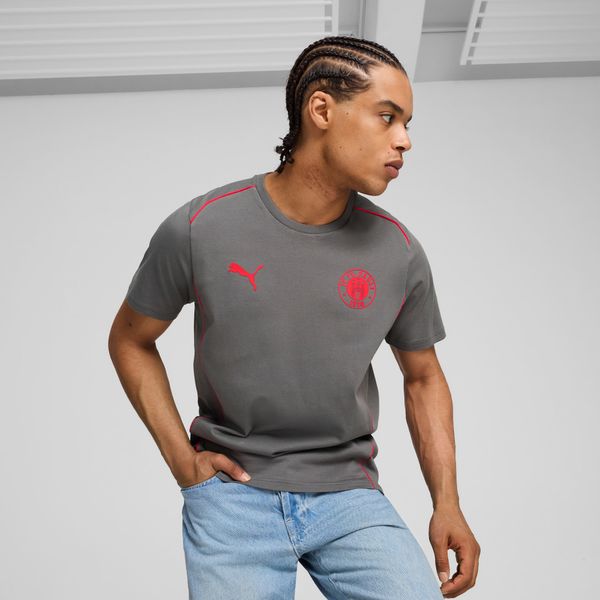 PUMA Men's Puma FC St. Pauli Casuals T-Shirt, Gray, Size XS, Clothing