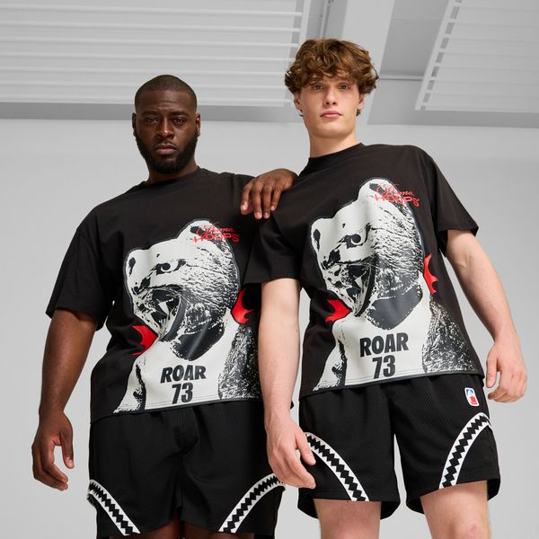 PUMA Men's Puma He Can Hoop Basketball T-Shirt, Black, Size M, Clothing