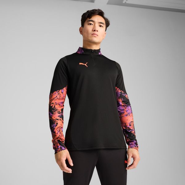 PUMA Men's Puma Individual CUP Quarter-Zip Football Top, Black, Size S, Clothing