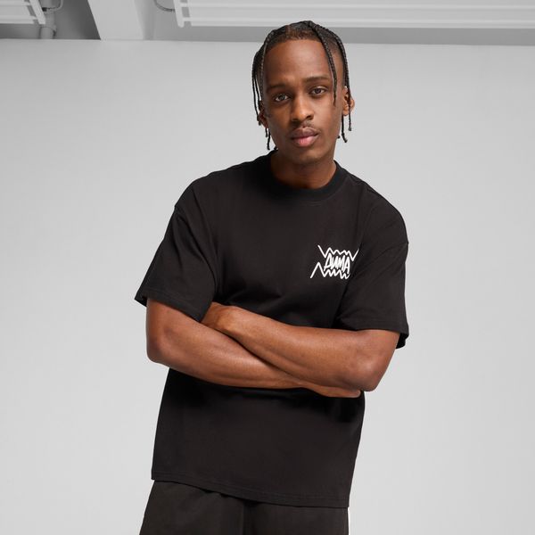 PUMA Men's Puma Jaws Core Basketball T-Shirt, Black, Size L, Clothing