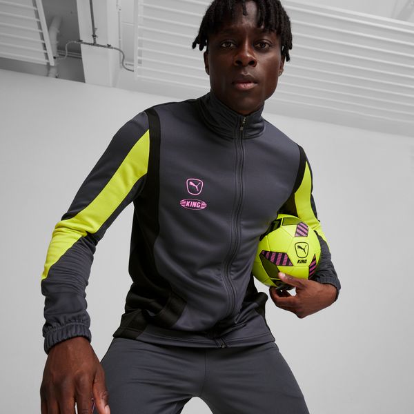 PUMA Men's Puma KING Pro's Football Jacket, Gray, Size L, Clothing