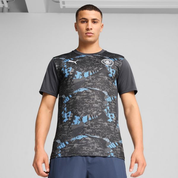 PUMA Men's Puma Manchester City Pre-match Jersey, Gray, Size XXL, Clothing