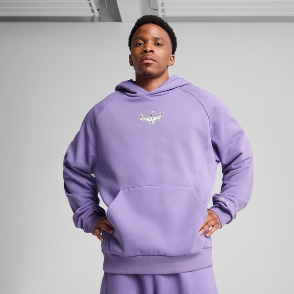 PUMA Men's Puma Melo Alwayz On 1 Basketball Hoodie, Purple, Size S, Clothing