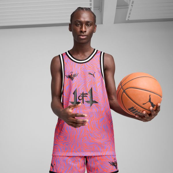 PUMA Men's Puma Melo x Neymar Jr Basketball Jersey, Purple, Size XS, Clothing