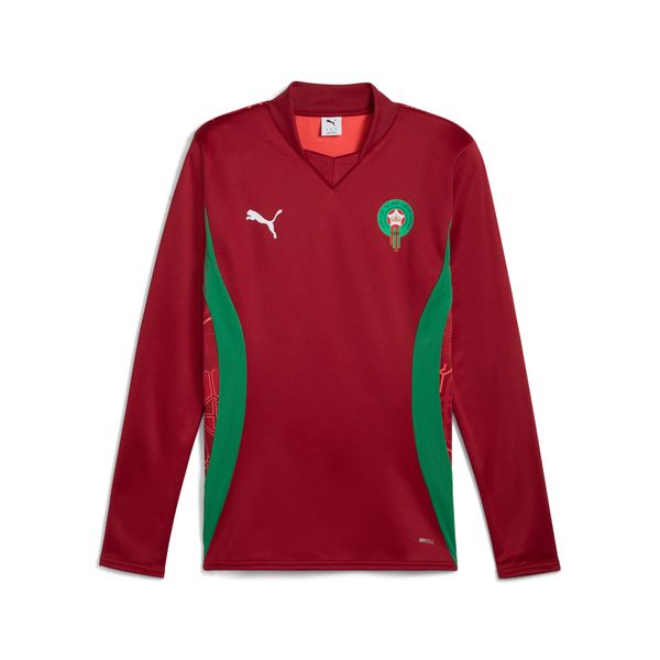 PUMA Men's Puma Morocco Pre-match Long Sleeves Top, Red, Size XS, Sport