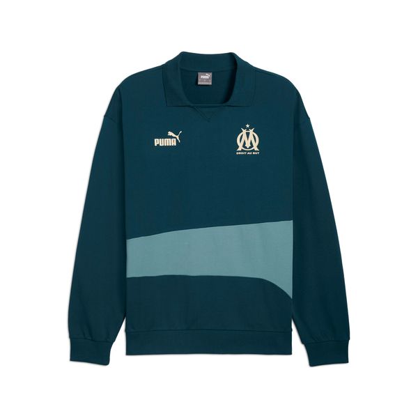 PUMA Men's Puma Olympique de Marseille ftbl CULTURE+ Sweat Top, Blue, Size XS, Sport