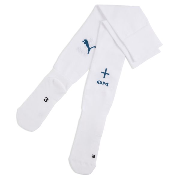 PUMA Men's Puma Olympique de Marseille Plain Socks, White, Size 31-34, Clothing