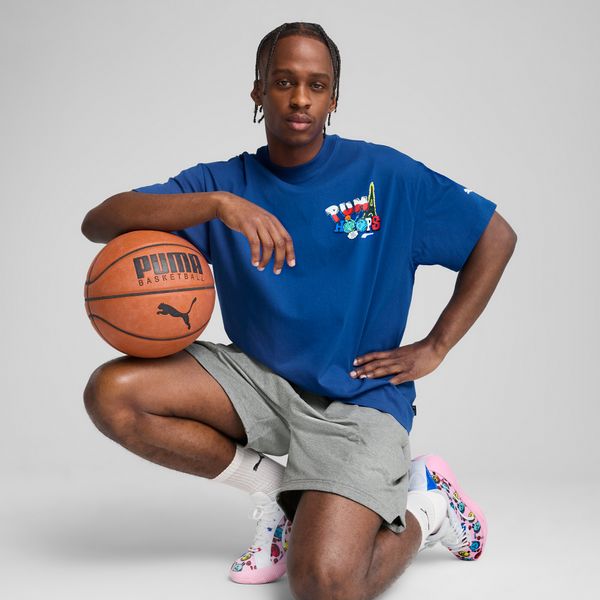 PUMA Men's Puma Paris Pastry T-Shirt, Blue, Size 4XL, Clothing