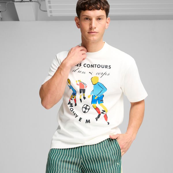 PUMA Men's Puma Players Lane Graphic T-Shirt, White, Size XXL, Clothing