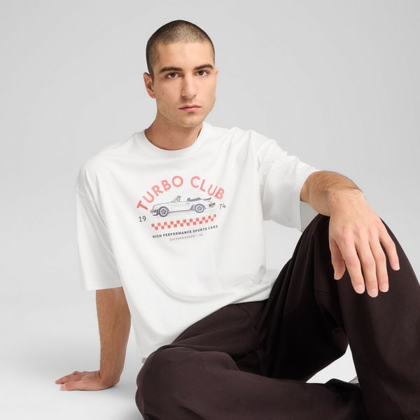 PUMA Men's Puma Porsche Legacy Graphic Tee 2, White, Size S, Clothing