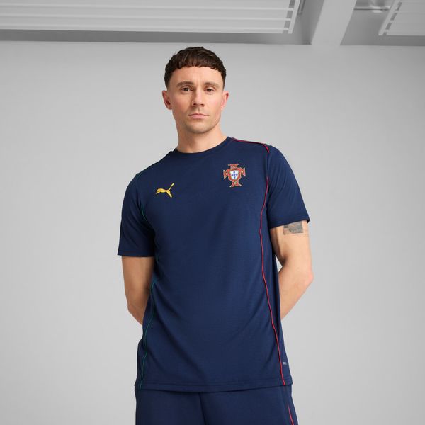 PUMA Men's Puma Portugal Casuals T-Shirt, Blue, Size XL, Clothing