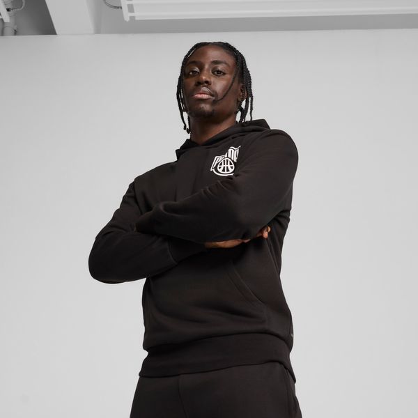 PUMA Men's Puma Posterize Basketball Hoodie, Black, Size L, Clothing