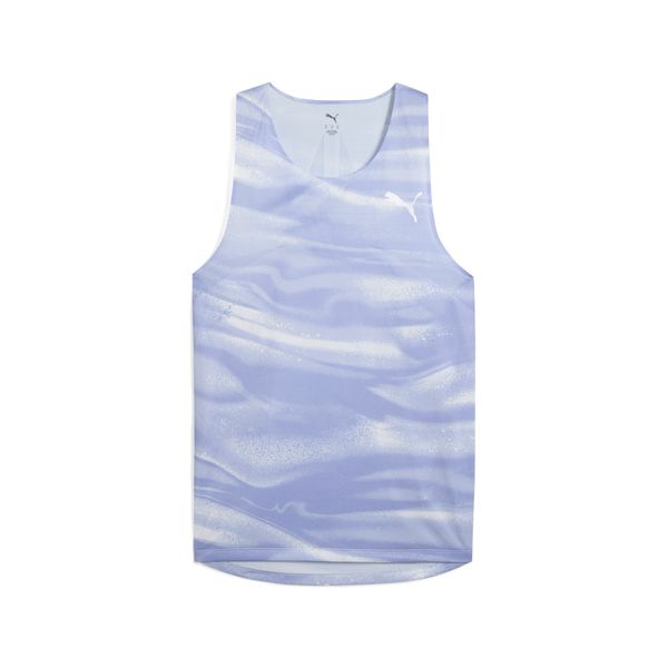 PUMA Men's Puma RACEDAY ULTRASPUN Graphic Singlet Top, Blue Top, Size S Top, Sports