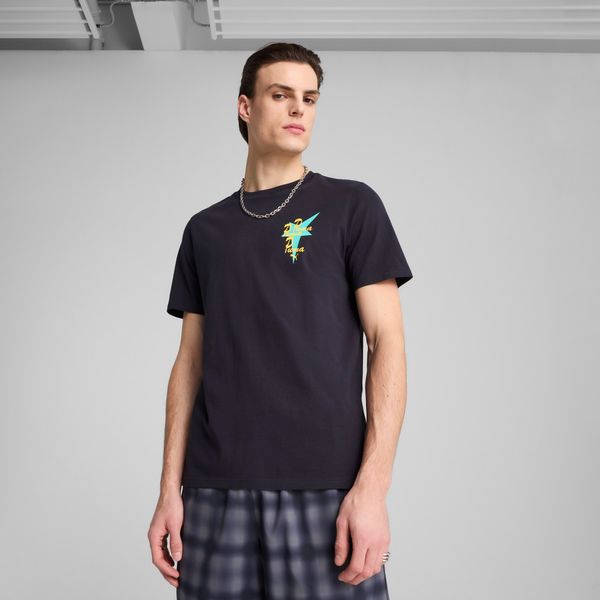 PUMA Men's Puma ROAD TO UNITY Graphic T-Shirt, Blue, Size XS, Clothing