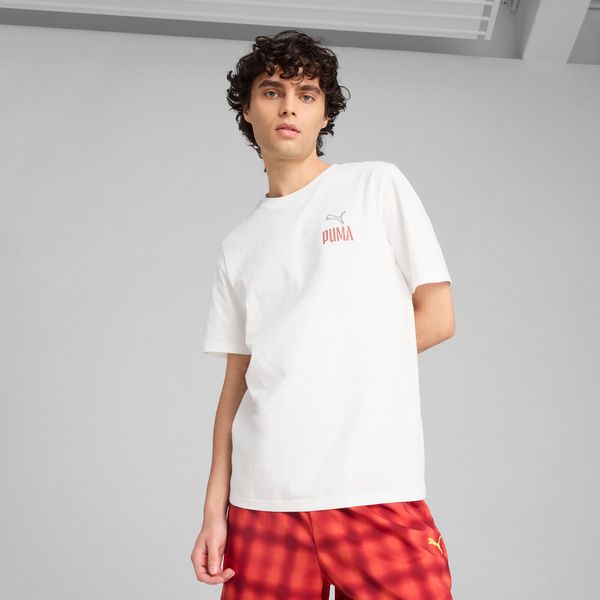 PUMA Men's Puma ROAD TO UNITY Values Graphic T-Shirt, White, Size L, Clothing