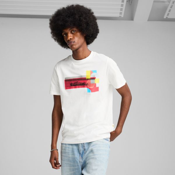 PUMA Men's Puma Scuderia Ferrari Race Graphic Tee 1, White, Size XXL, Clothing