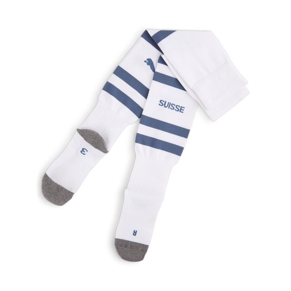 PUMA Men's Puma Switzerland Striped Football Socks, White, Size 39-42, Clothing
