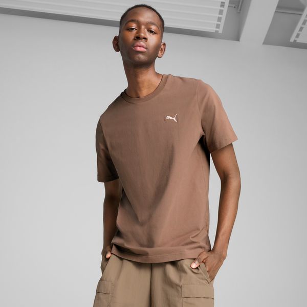 PUMA Men's Puma WARDROBE Essentials T-Shirt, Brown, Size L, Clothing