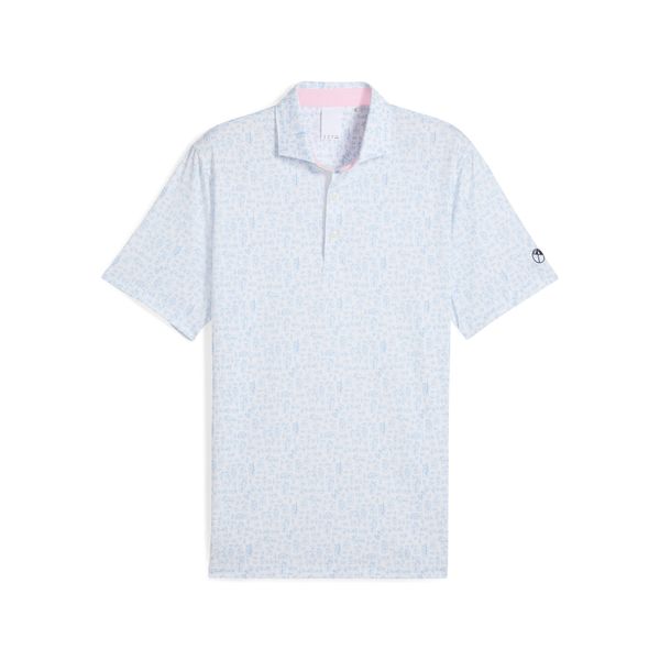 PUMA Men's Puma x ARNOLD PALMER Sketch Golf Polo T-Shirt, Blue T-Shirt, Size L T-Shirt, Clothing