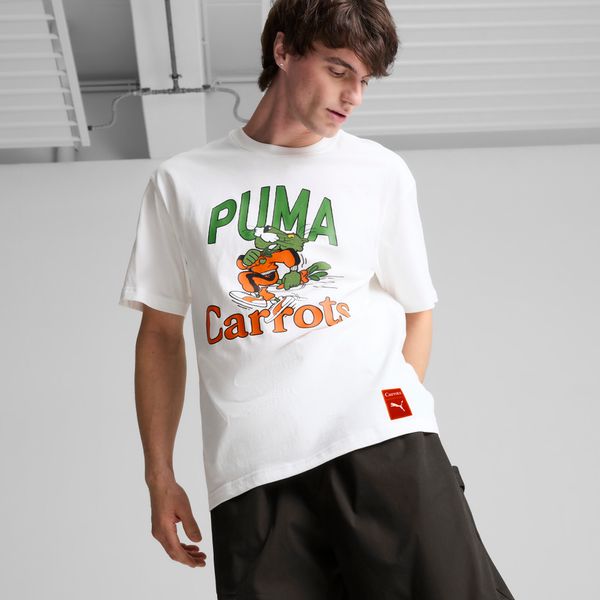 PUMA Men's Puma x Carrots's Graphic T-Shirt, White, Size M, Clothing