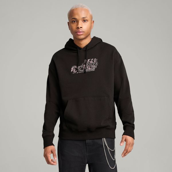 PUMA Men's Puma x CHARLOTTE ROHDE Hoodie, Black, Size S, Clothing