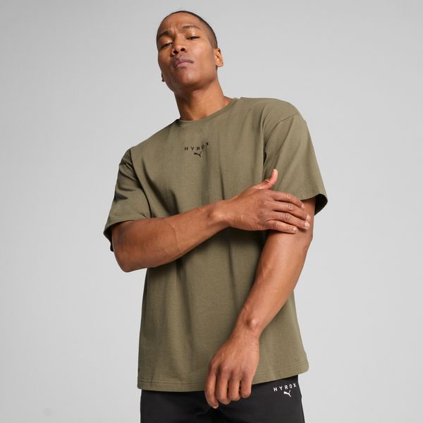 PUMA Men's Puma x HYROX Oversized T-Shirt, Green, Size L, Clothing