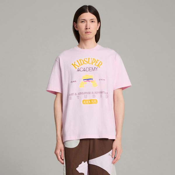 PUMA Men's Puma x KIDSUPER Graphic T-Shirt, Pink, Size XXL, Clothing