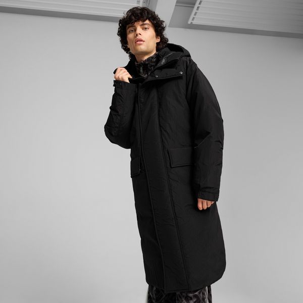 PUMA Men's Puma x SQUID GAME Down Coat, Black, Size S, Clothing