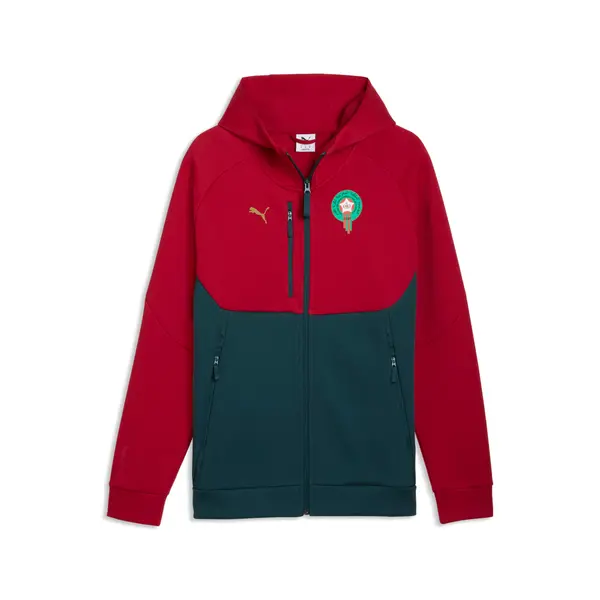 PUMA Morocco PUMATECH Hoodie Men, Performance, Dark Crimson/Victory Gold, S