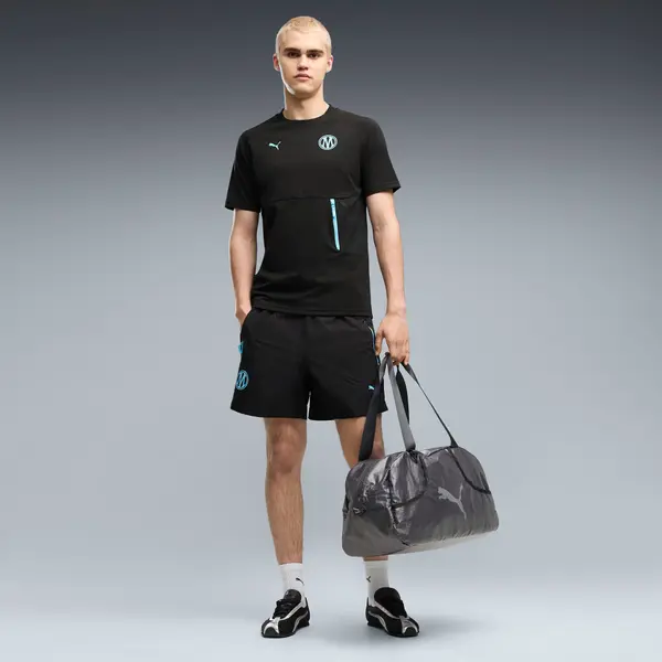 PUMA Olympique de Marseille PUMATECH Relaxed Woven Shorts Men, Clothing, Black/Vibrant Blue, S