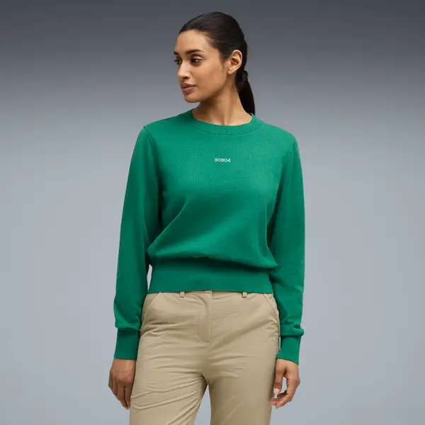 PUMA PUMA 30904 CLOUDSPUN Golf Sweatshirt Women, Clothing, Luso Green, S