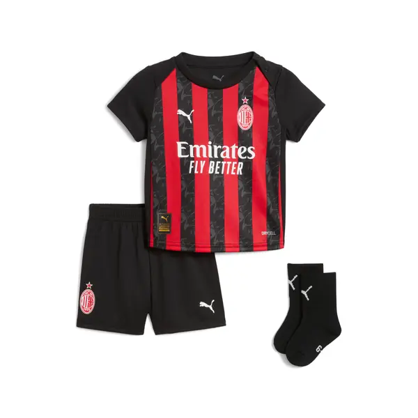 PUMA PUMA AC Milan 25/26 Home Babykit Toddler, Clothing, Red/Black, 4-6M
