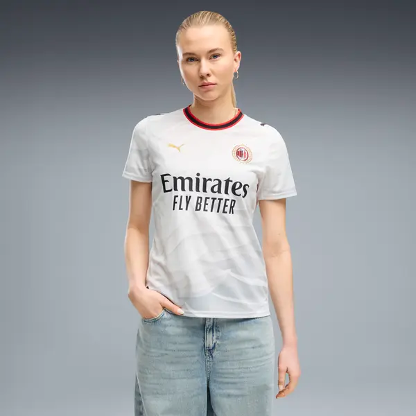 PUMA PUMA AC Milan 26/27 Away Jersey Women, Clothing, White/Victory Gold, S