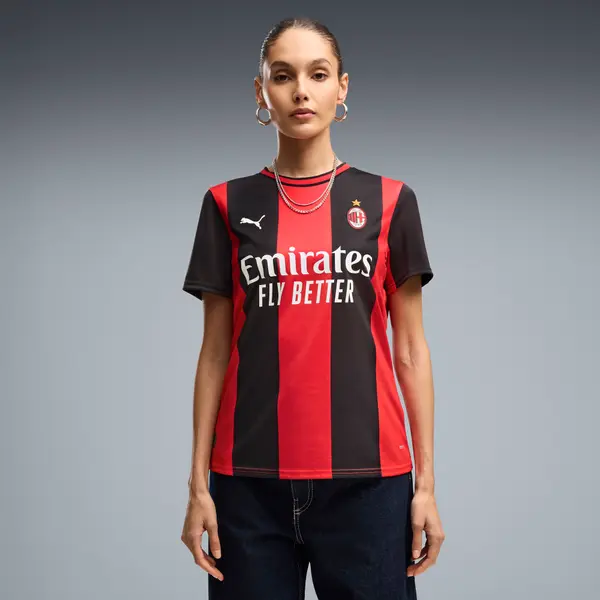 PUMA PUMA AC Milan 26/27 Home Jersey Women, Clothing, Black/Red, S