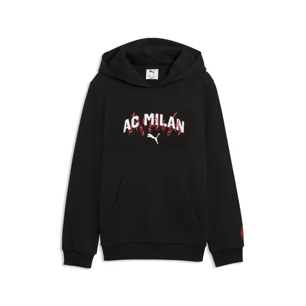 PUMA PUMA AC Milan FtblCulture Hoodie Youth, Football, Black/White, 15-16Y