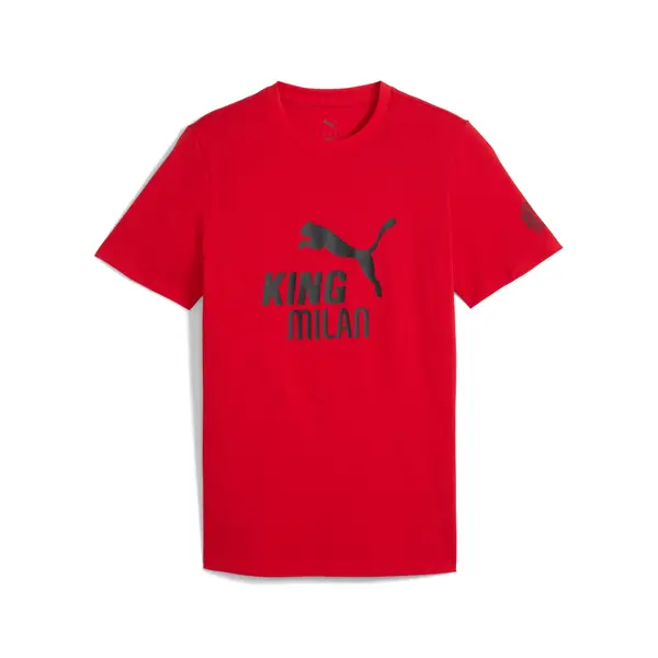 PUMA PUMA AC Milan KING Logo Tee Men, Sport, Red/Black, S