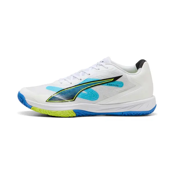 PUMA PUMA Accelerate Turbo 4 Game On Handball Shoes Unisex, Shoes, White/Glowing Red/Ultra Blue, 44