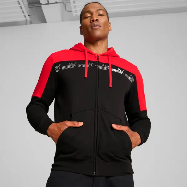 PUMA PUMA Around The Block Full-Zip Hoodie Men, Clothing, Red, L