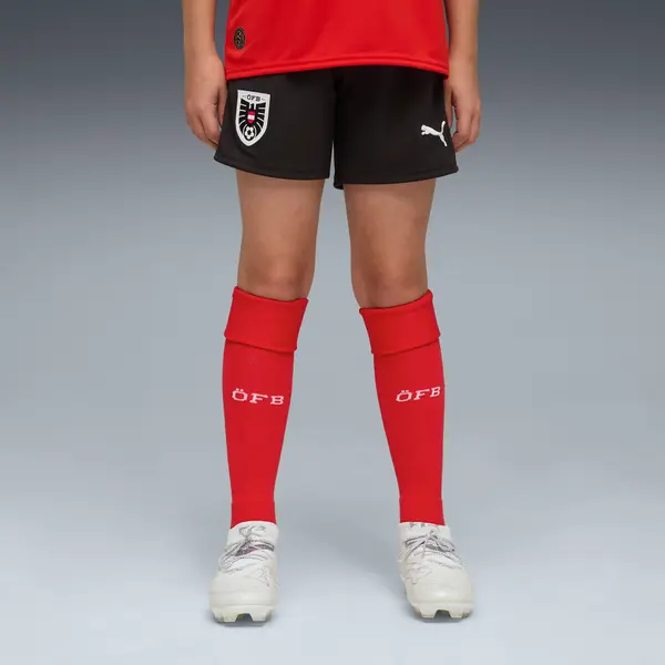 PUMA PUMA Austria 2026 Shorts Youth, Clothing, Black/Red, 15-16Y